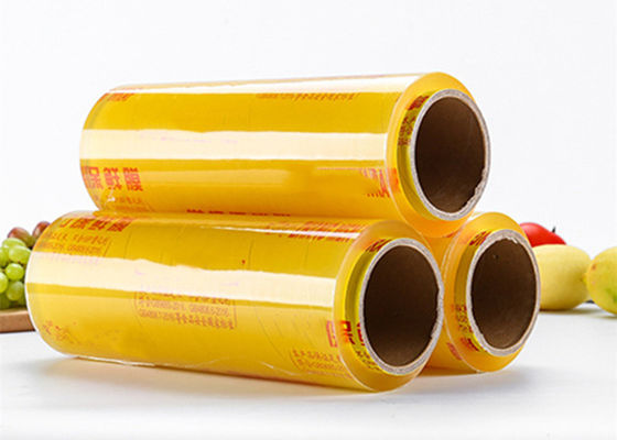 il PVC dell'alimento fresco di 45cm 50cm aderisce film biodegradabile di plastica dell'involucro per l'imballaggio per alimenti