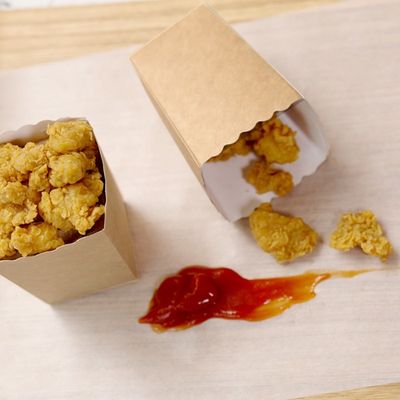 Contenitore d'imballaggio di popcorn senza coperchio eliminabile biodegradabile delle stoviglie delle pepite di CMYK