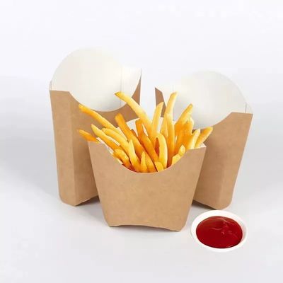 il pe eliminabile di 220gsm Pantone ha ricoperto la patatina fritta Chips Box Packaging di carta kraft