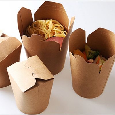 contenitore di carta eliminabile biodegradabile di tagliatella delle stoviglie 8oz 12oz del giro pieghevole 250ml
