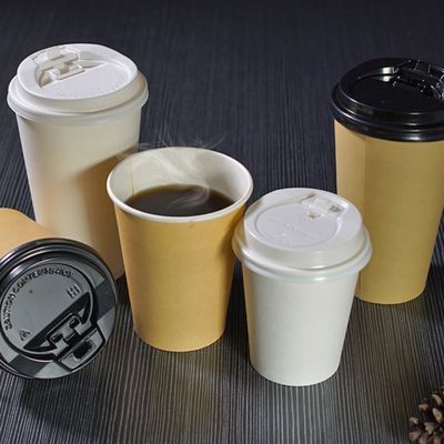 Tazze di caffè beventi su ordinazione del tè 12oz 360ml di Logo Disposable Paper Cups Hot con i coperchi