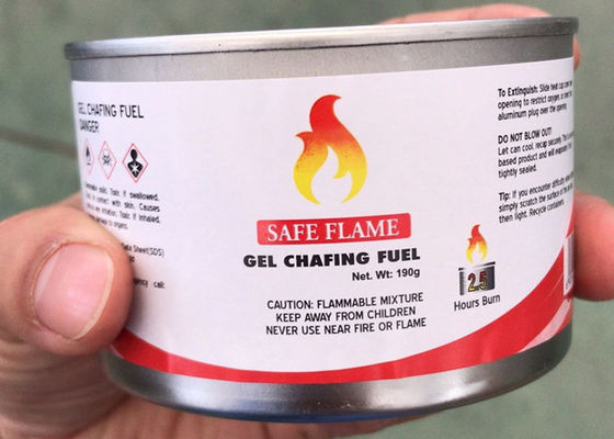 combustibile di logoramento del gel del metanolo di 3Hr 72 PK che cucina 200g per il buffet di approvvigionamento dell'hotel