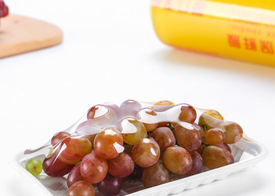 il PVC dell'alimento fresco di 45cm 50cm aderisce film biodegradabile di plastica dell'involucro per l'imballaggio per alimenti