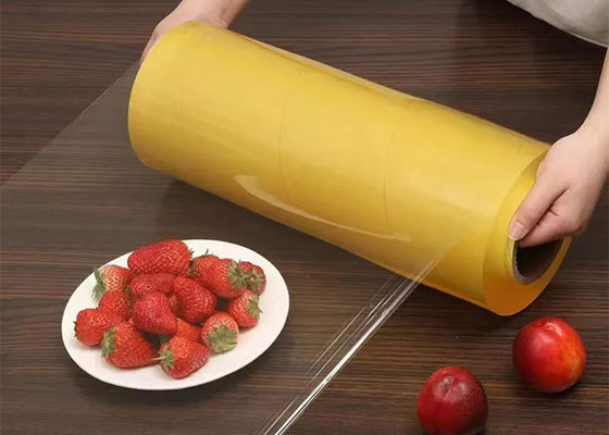 il PVC dell'alimento fresco di 45cm 50cm aderisce film biodegradabile di plastica dell'involucro per l'imballaggio per alimenti