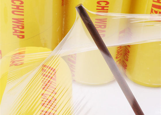 il PVC dell'alimento fresco di 45cm 50cm aderisce film biodegradabile di plastica dell'involucro per l'imballaggio per alimenti