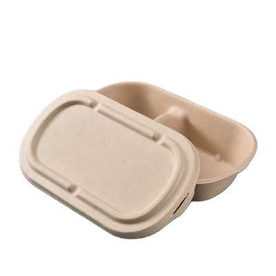 contenitore impermeabile al grasso di a microonde delle stoviglie biodegradabili della bagassa di 850ml 1000ml con il coperchio