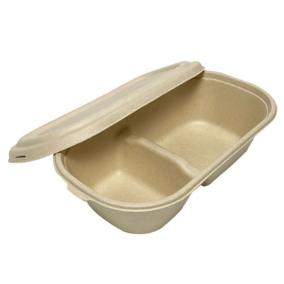 contenitore impermeabile al grasso di a microonde delle stoviglie biodegradabili della bagassa di 850ml 1000ml con il coperchio