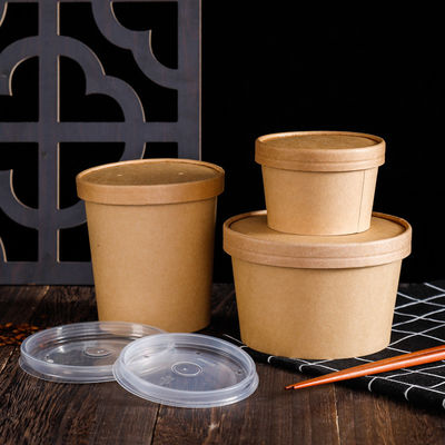 16OZ 26oz Kraft portano via le tazze biodegradabili eliminabili amichevoli della minestra dei contenitori di alimento di Eco