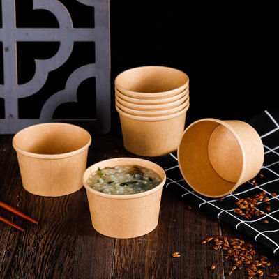 16OZ 26oz Kraft portano via le tazze biodegradabili eliminabili amichevoli della minestra dei contenitori di alimento di Eco