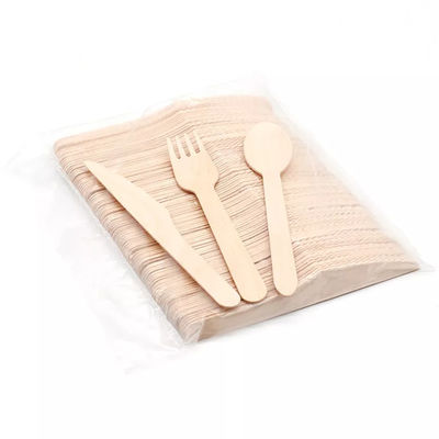 coltello e cucchiaio di legno di legno eliminabili della forcella della coltelleria 150mm della betulla biodegradabile di 140mm