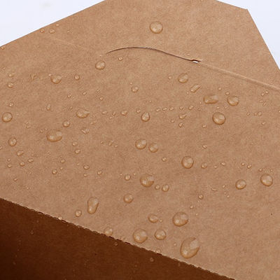 Scatola di pranzo su ordinazione di carta kraft del PE di Logo Printing 337g 18g portare via le scatole per alimento