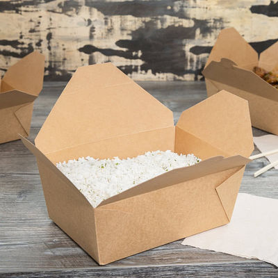 Contenitore di alimento eliminabile biodegradabile della carta della scatola di pranzo delle stoviglie 337gsm di FDA 2000ml