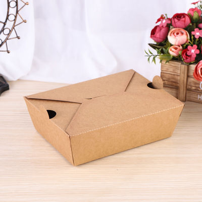 Scatole biodegradabili Takeway Bento Lunch Box Kraft Paper di imballaggio per alimenti