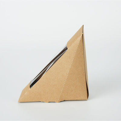 Contenitore d'imballaggio di panino del pranzo asportabile del cartone della carta dell'alimento di Brown Kraft con la finestra