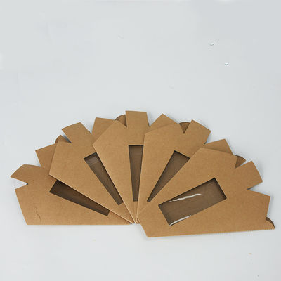 Contenitore d'imballaggio di panino del pranzo asportabile del cartone della carta dell'alimento di Brown Kraft con la finestra