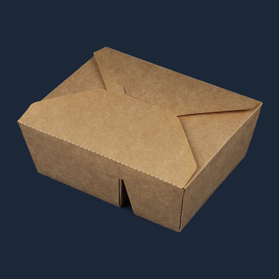 Il compartimento eliminabile porta via le scatole di pranzo da asporte di carta kraft di imballaggio per alimenti della scatola
