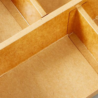 3 4 le stoviglie eliminabili biodegradabili Bento Paper Lunch Box Kraft di 5 compartimenti 3MM