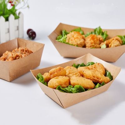 Vassoi eliminabili biodegradabili dello spuntino di Frie del crogiolo di stoviglie di 0.25LB 25#