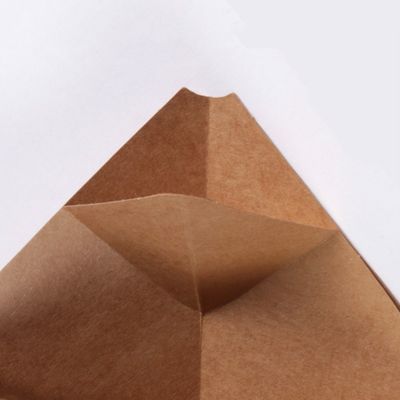Le patate fritte rivestite del pe incartano il contenitore eliminabile di carta kraft delle tazze del cono con salsa
