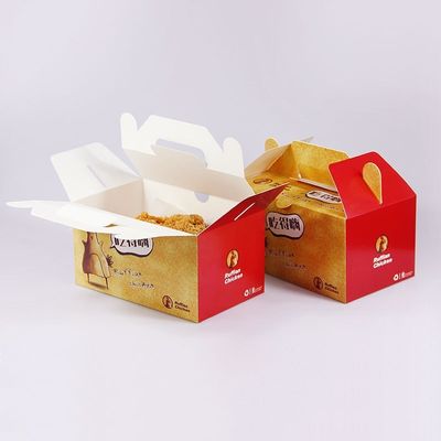 Il contenitore d'imballaggio di pollo arrosto degli alimenti a rapida preparazione 300gsm di 7CM elimina le scatole di carta