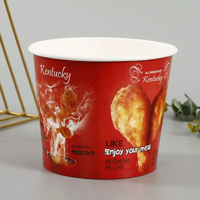 popcorn eliminabile biodegradabile Fried Chicken Bucket delle stoviglie della bevanda di 32oz 46oz 48oz