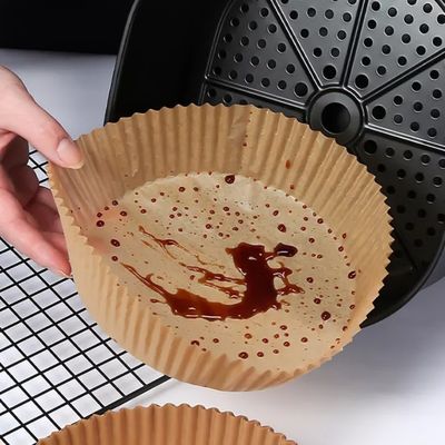 Cottura eliminabile rotonda 20cm rivestita di silicone di carta pergamena della friggitrice dell'aria della prova di olio