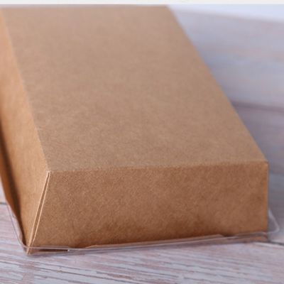 contenitori di alimento eliminabili di carta kraft Tray Sushi Food Box 300gsm di 500ml 600ml con i coperchi