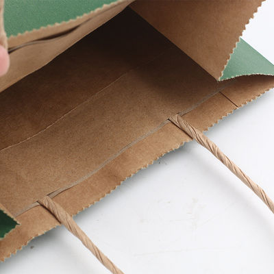 Borsa bianca eliminabile biodegradabile del regalo delle stoviglie 130g 135g di Kraft con le maniglie