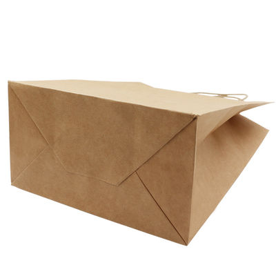 Borsa bianca eliminabile biodegradabile del regalo delle stoviglie 130g 135g di Kraft con le maniglie