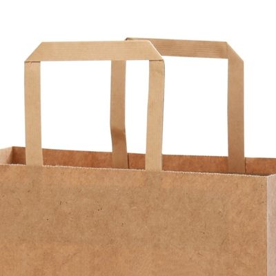 sacchi di carta eliminabili biodegradabili di Brown delle stoviglie di 250gsm 300gsm con le maniglie