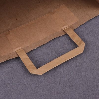 sacchi di carta eliminabili biodegradabili di Brown delle stoviglie di 250gsm 300gsm con le maniglie