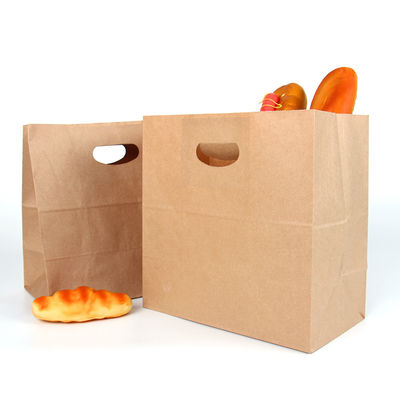 4LBS riciclato ha tagliato il sacchetto della spesa a stampo tagliente 150GSM del regalo della maniglia del sacco di carta di imballaggio per alimenti