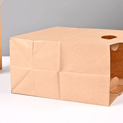 4LBS riciclato ha tagliato il sacchetto della spesa a stampo tagliente 150GSM del regalo della maniglia del sacco di carta di imballaggio per alimenti