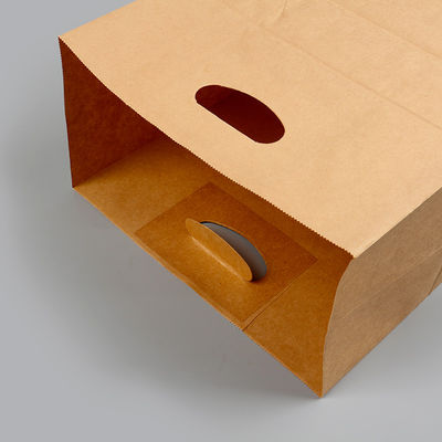 4LBS riciclato ha tagliato il sacchetto della spesa a stampo tagliente 150GSM del regalo della maniglia del sacco di carta di imballaggio per alimenti