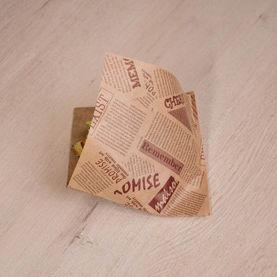 panino aperto impermeabile al grasso della carta della borsa 45gsm di 13x13cm il doppio insacca la tasca dell'involucro dell'hamburger