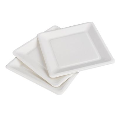 la carta concimabile amichevole della canna da zucchero di 9in 10in Eco placca il piatto quadrato del dolce del dessert