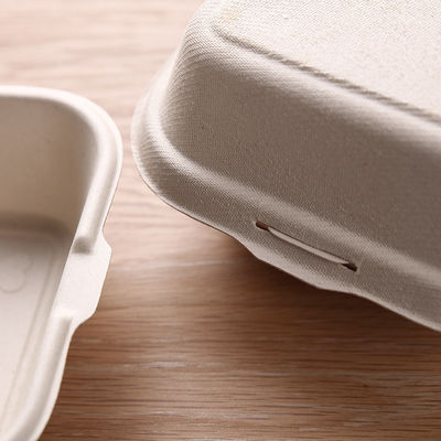 Contenitore a 6 pollici di hamburger della bagassa della bagassa 21g delle stoviglie della copertura superiore biodegradabile non tossica della polpa