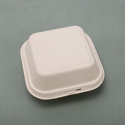Contenitore a 6 pollici di hamburger della bagassa della bagassa 21g delle stoviglie della copertura superiore biodegradabile non tossica della polpa