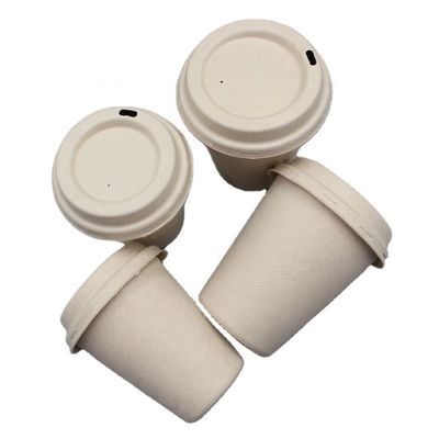 Tazze di caffè asportabili eliminabili biodegradabili libere delle stoviglie 8oz della bagassa di Pfas del latte