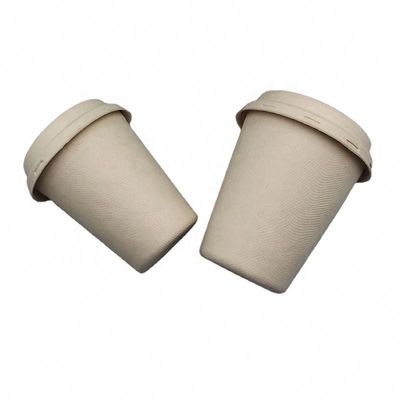 Tazze di caffè asportabili eliminabili biodegradabili libere delle stoviglie 8oz della bagassa di Pfas del latte