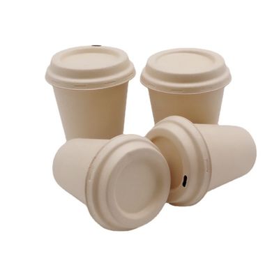 Tazze di caffè asportabili eliminabili biodegradabili libere delle stoviglie 8oz della bagassa di Pfas del latte