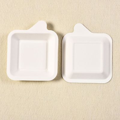 alimento Tray For Party del dessert della cartapesta di 7g Mini Sugarcane Biodegradable Bagasse Tableware