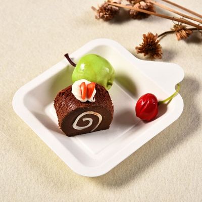 alimento Tray For Party del dessert della cartapesta di 7g Mini Sugarcane Biodegradable Bagasse Tableware