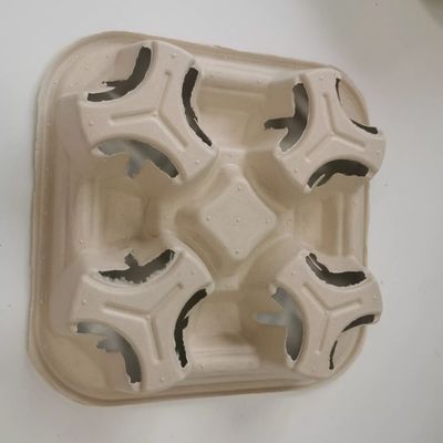 Le stoviglie biodegradabili libere di plastica 2 della bagassa 4 tazze 28g eliminano il trasportatore della tazza di carta