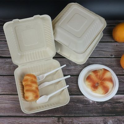 piatti eliminabili sicuri della festa di compleanno della copertura superiore della bagassa di microonda asportabile dei contenitori 800ml