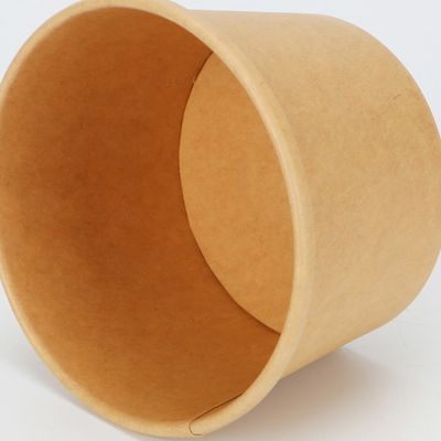 PLA che ricopre la ciotola di minestra biodegradabile eliminabile di carta kraft dei contenitori della presa fuori 16oz 24oz