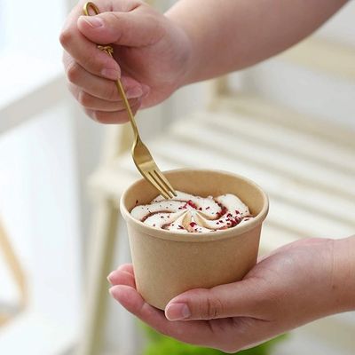4oz all'imballaggio eliminabile biodegradabile della tazza del gelato delle stoviglie del yogurt 32oz