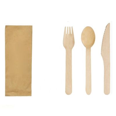 la coltelleria di legno eliminabile del partito di cena di 140mm ha messo i coltelli ed i cucchiai biodegradabili delle forcelle