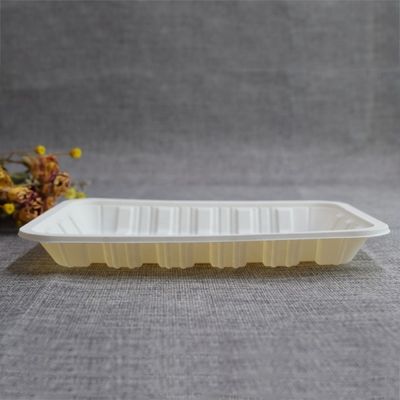 Alimento congelato stoviglie sigillabili biodegradabili Tray Container dell'amido di mais della carne 150mm