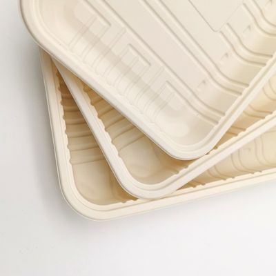 Alimento congelato stoviglie sigillabili biodegradabili Tray Container dell'amido di mais della carne 150mm